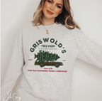 Griswold  Family Christmas Sweatshirt | Vintage Christmas Tree Farm Family Gildan 18000 Sweatshirt