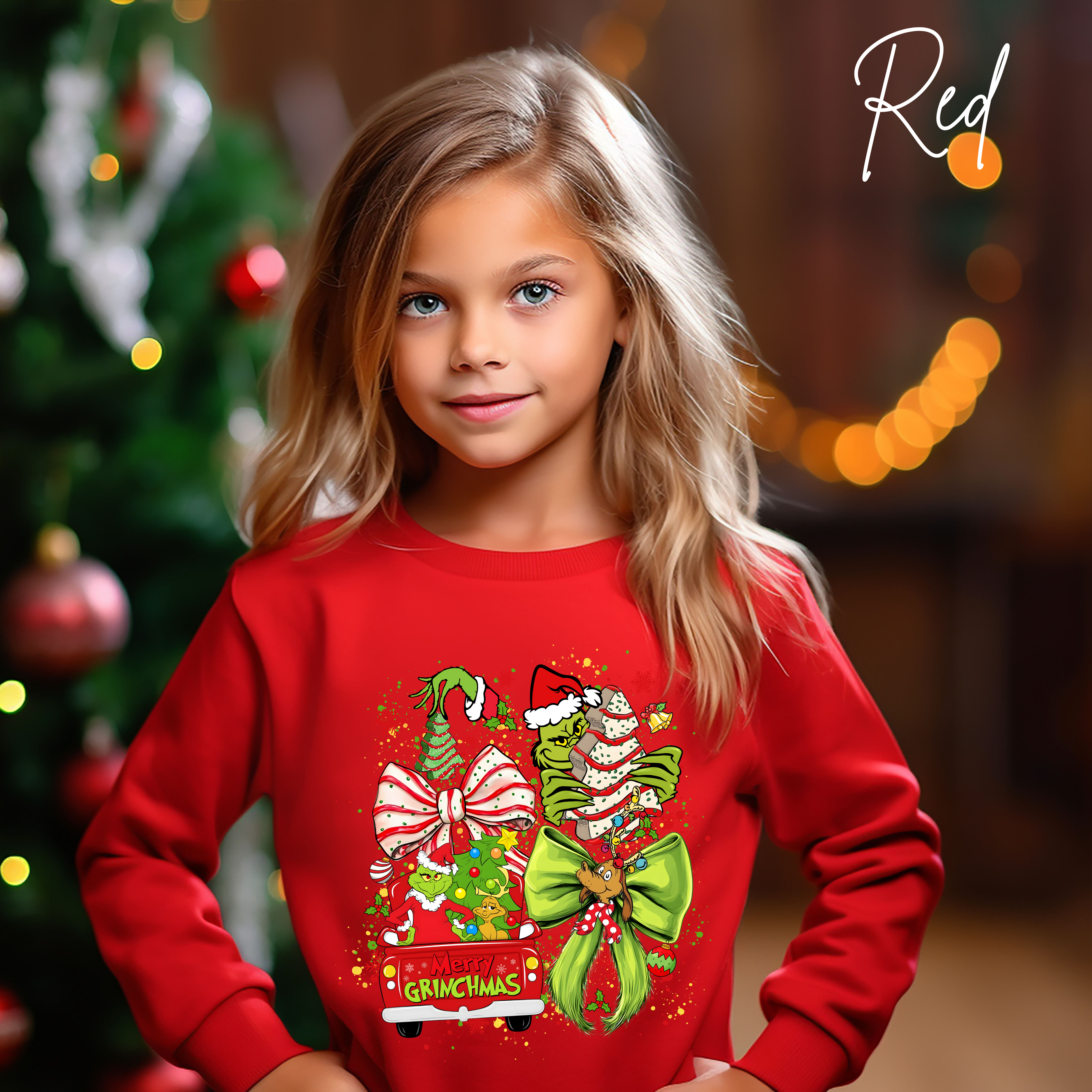 Grinch Christmas Sweatshirt | Merry Grinchmas Holiday Gildan 18000B Sweatshirt