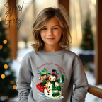 Kids Christmas Sweatshirt | May Your Days Be Merry and Bright Vintage Snowman Gildan 18000B Sweatshirt