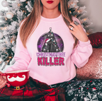 Christmas Tree Killer Black Cat Christmas Gildan 18000 Sweatshirt