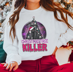 Christmas Tree Killer Black Cat Christmas Gildan 18000 Sweatshirt