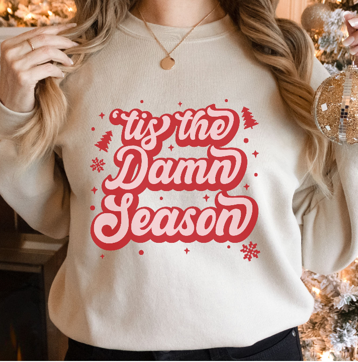 Tis the Damn Season Christmas Taylor Swift Gildan 18000 Sweatshirt