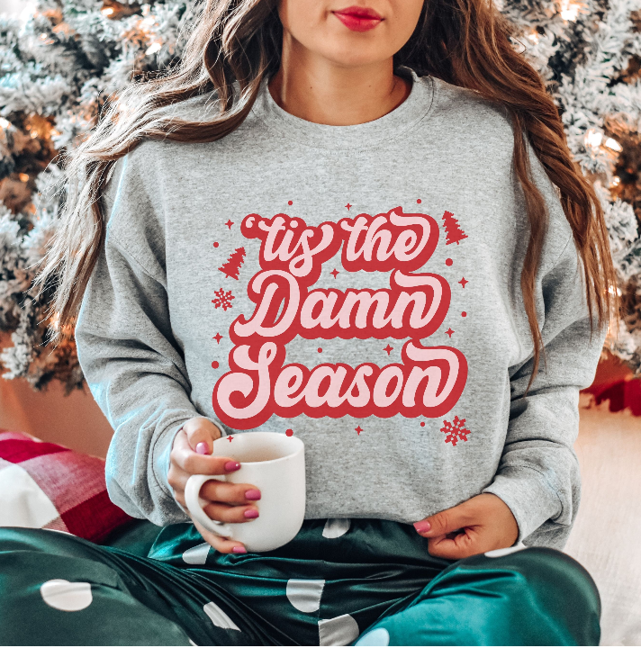 Tis the Damn Season Christmas Taylor Swift Gildan 18000 Sweatshirt
