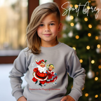 Children’s Christmas Sweatshirt | Believe in the Magic of Christmas Retro Santa Kids Gildan 18000B Sweatshirt