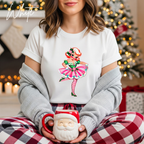 🎀 “Candy Cane Christmas Cutie” | Bella Canvas Vintage Cartoon Christmas T-Shirt🎀