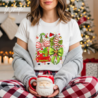 Ladies Merry Grinchmas Shirt | Bella Canvas 3001 Christmas Graphic Tee