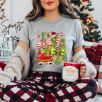 Ladies Merry Grinchmas Shirt | Bella Canvas 3001 Christmas Graphic Tee