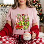 Ladies Merry Grinchmas Shirt | Bella Canvas 3001 Christmas Graphic Tee