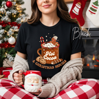 Hot Cocoa and Christmas Movies T-Shirt | Cozy Holiday Graphic Bella Canvas 3001 Tshirt