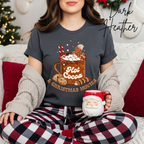Hot Cocoa and Christmas Movies T-Shirt | Cozy Holiday Graphic Bella Canvas 3001 Tshirt