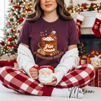 Hot Cocoa and Christmas Movies T-Shirt | Cozy Holiday Graphic Bella Canvas 3001 Tshirt