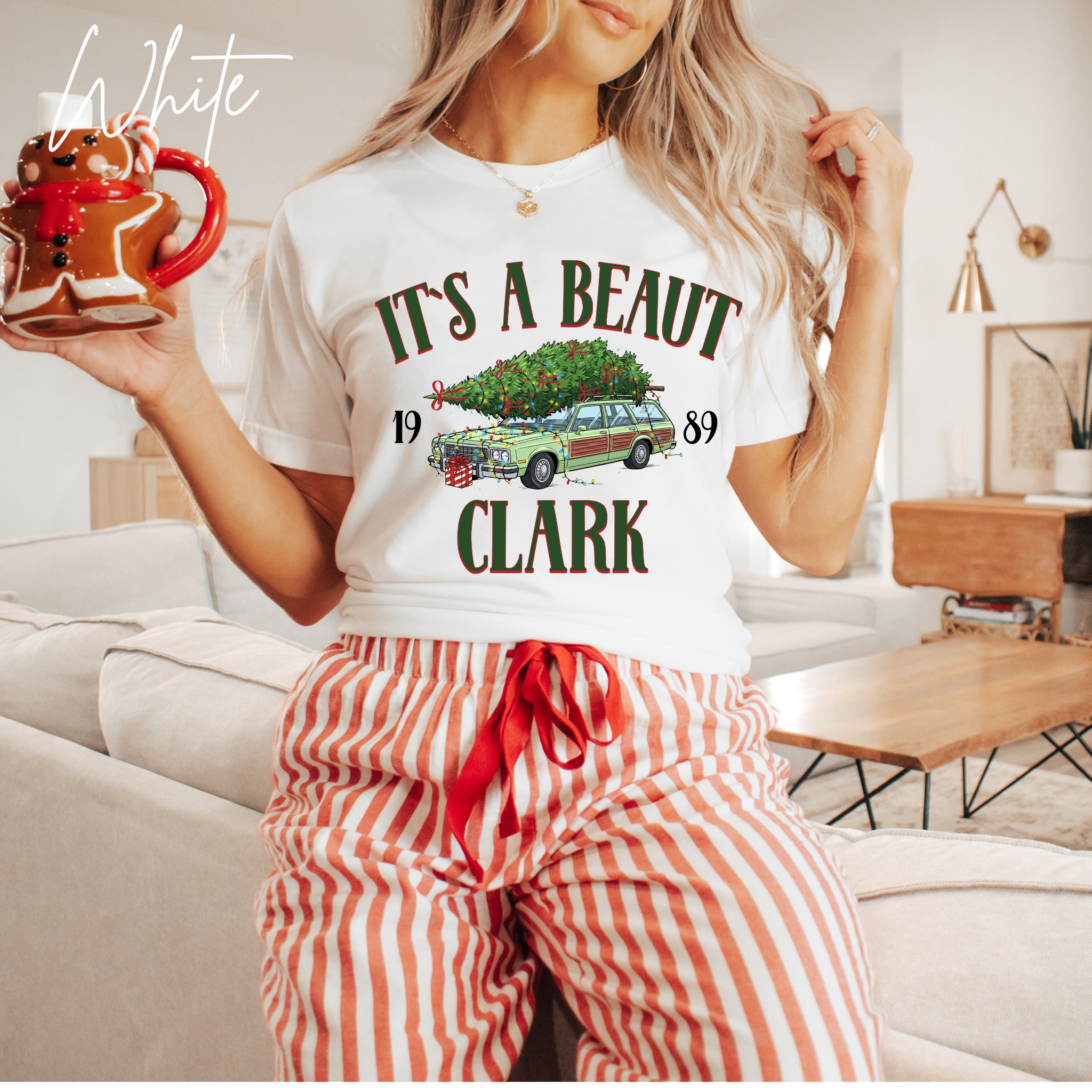 “It’s a Beaut, Clark” Christmas T-Shirt 🎄🚗 | Retro Griswold Station Wagon Holiday Bella Canvas 3001 Tee