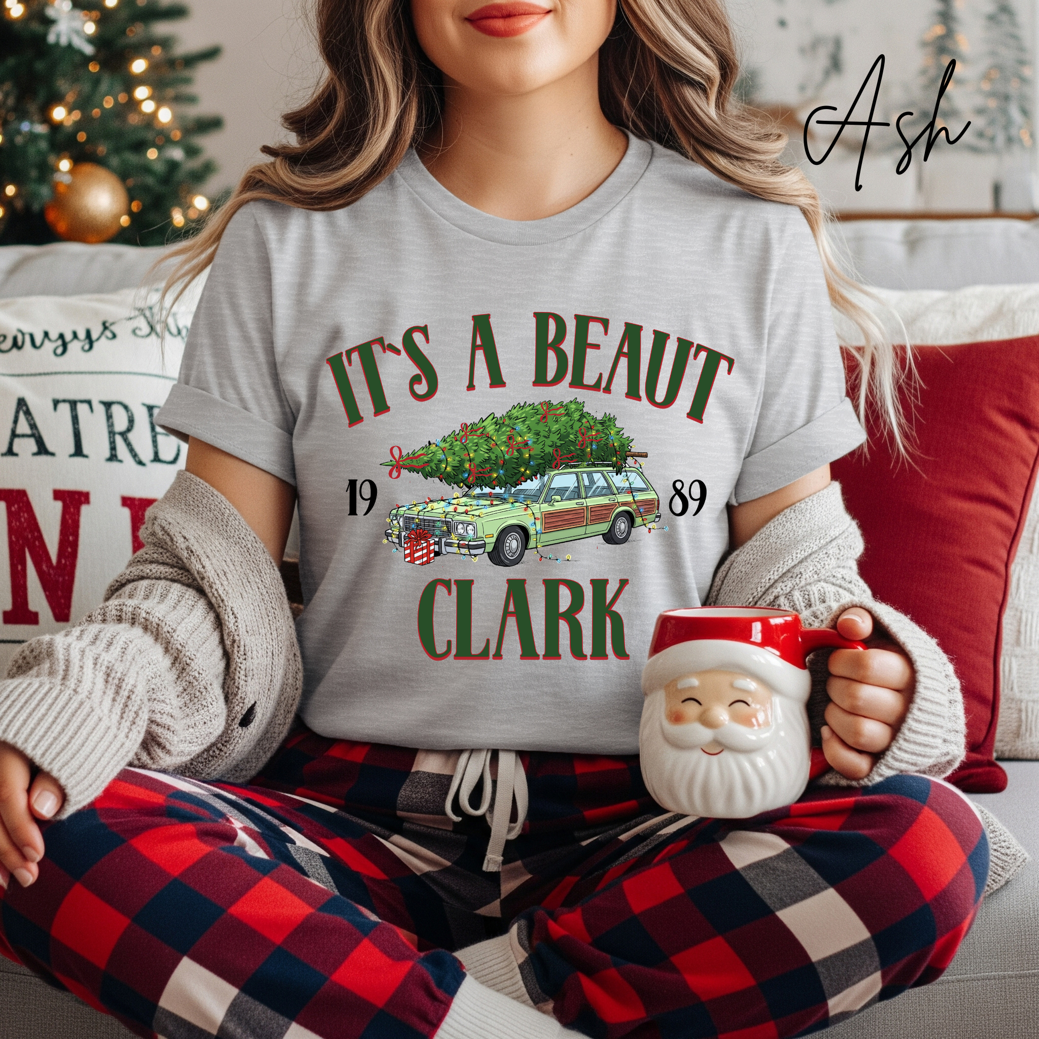 “It’s a Beaut, Clark” Christmas T-Shirt 🎄🚗 | Retro Griswold Station Wagon Holiday Bella Canvas 3001 Tee
