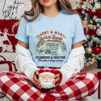 🎄🚚 Wet Bandits Plumbing & Heating Christmas Tee | Harry & Marv Holiday Parody Bella Canvas Shirt 🚰🎅