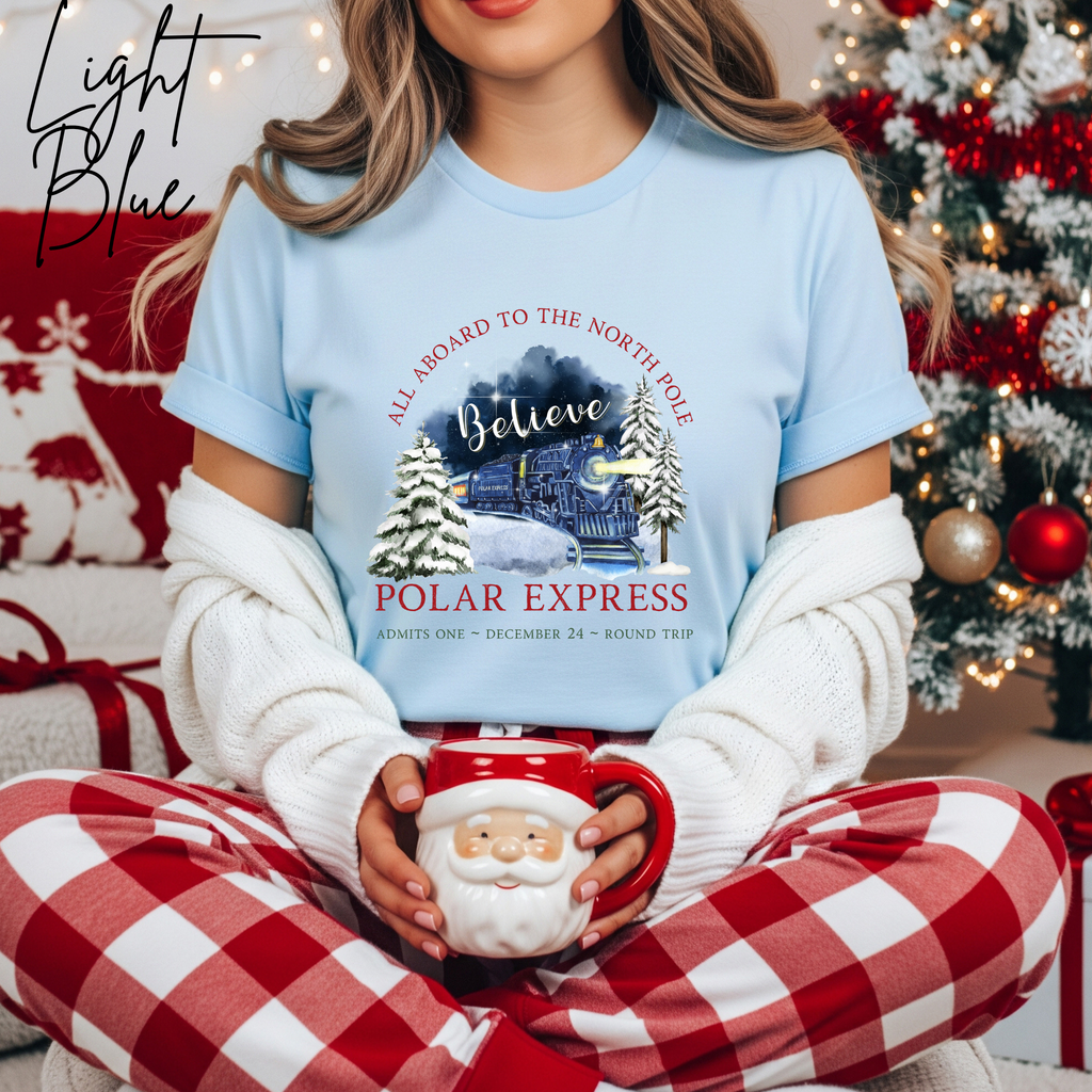 Polar Express Christmas Bella Canvas 3001 Tshirt