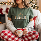 The Greatest Gift of All Nativity Christmas Bella Canvas 3001 Tshirt