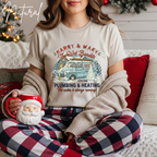🎄🚚 Wet Bandits Plumbing & Heating Christmas Tee | Harry & Marv Holiday Parody Bella Canvas Shirt 🚰🎅