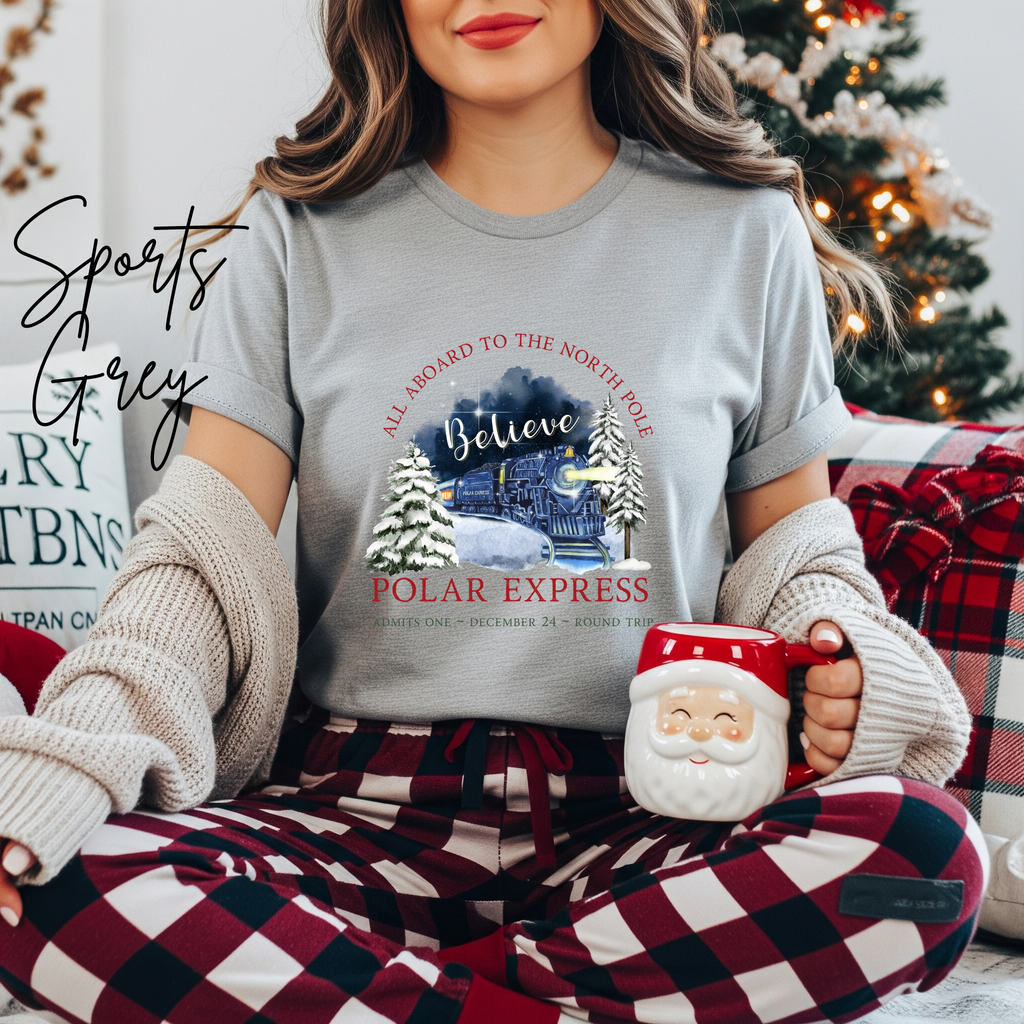 Polar Express Christmas Bella Canvas 3001 Tshirt