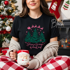 Women’s “Believe in the Magic of Christmas” T-Shirt | Santa Sleigh Holiday Bella Canvas 3001 Tshirt