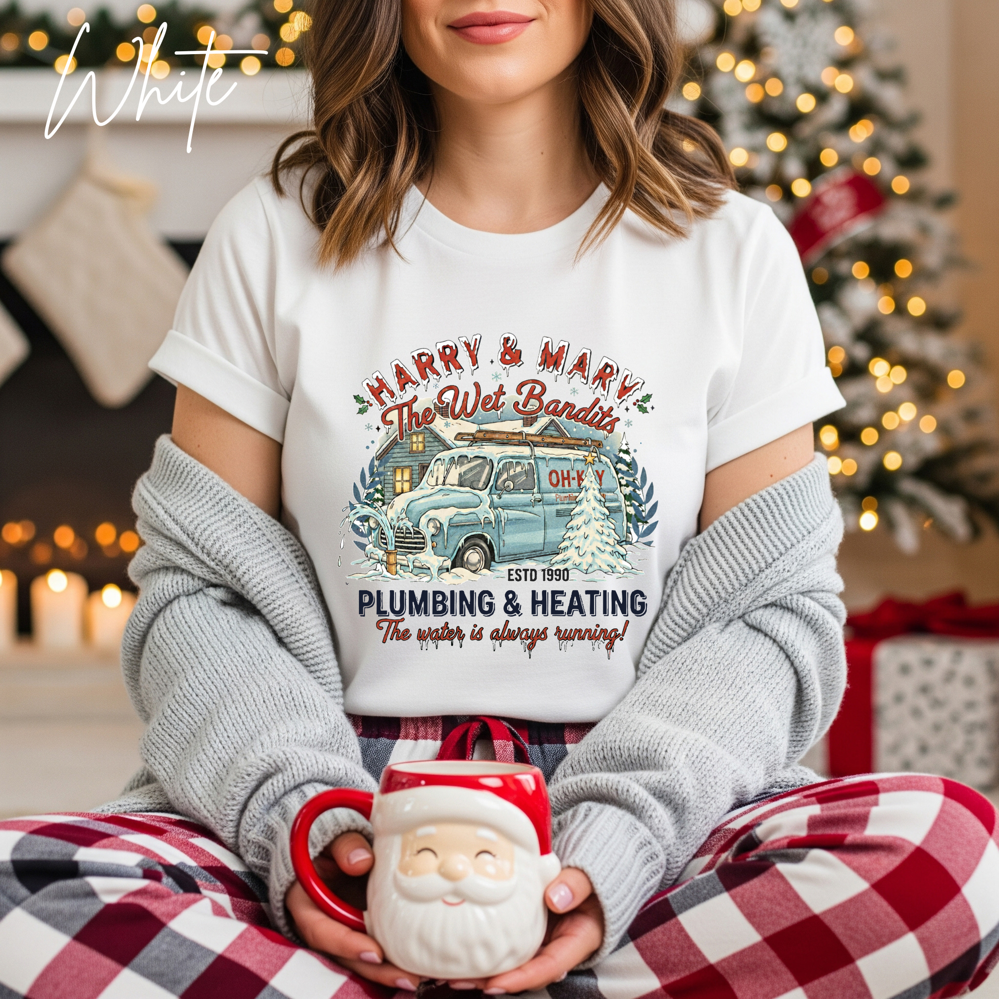 🎄🚚 Wet Bandits Plumbing & Heating Christmas Tee | Harry & Marv Holiday Parody Bella Canvas Shirt 🚰🎅