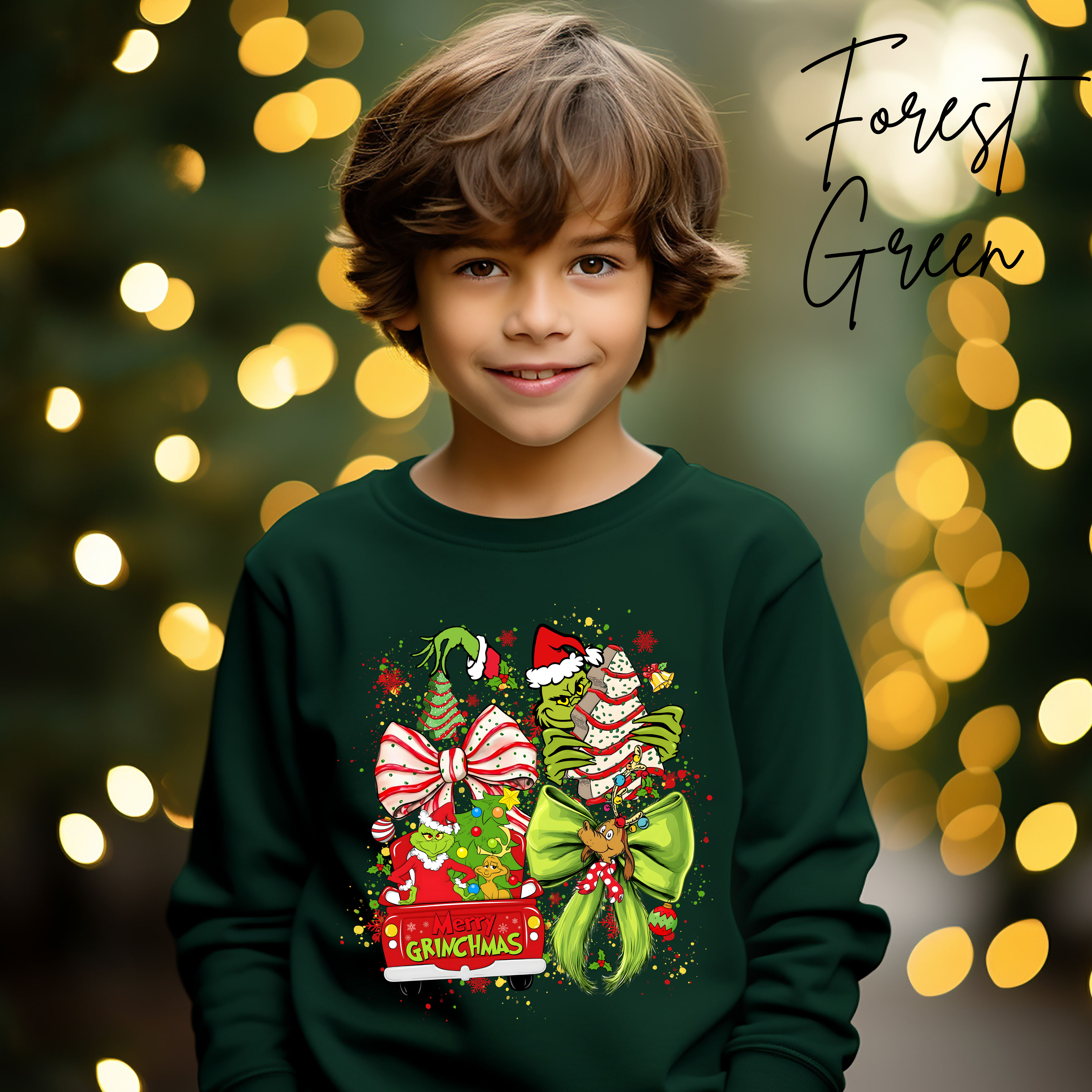 Grinch Christmas Sweatshirt | Merry Grinchmas Holiday Gildan 18000B Sweatshirt
