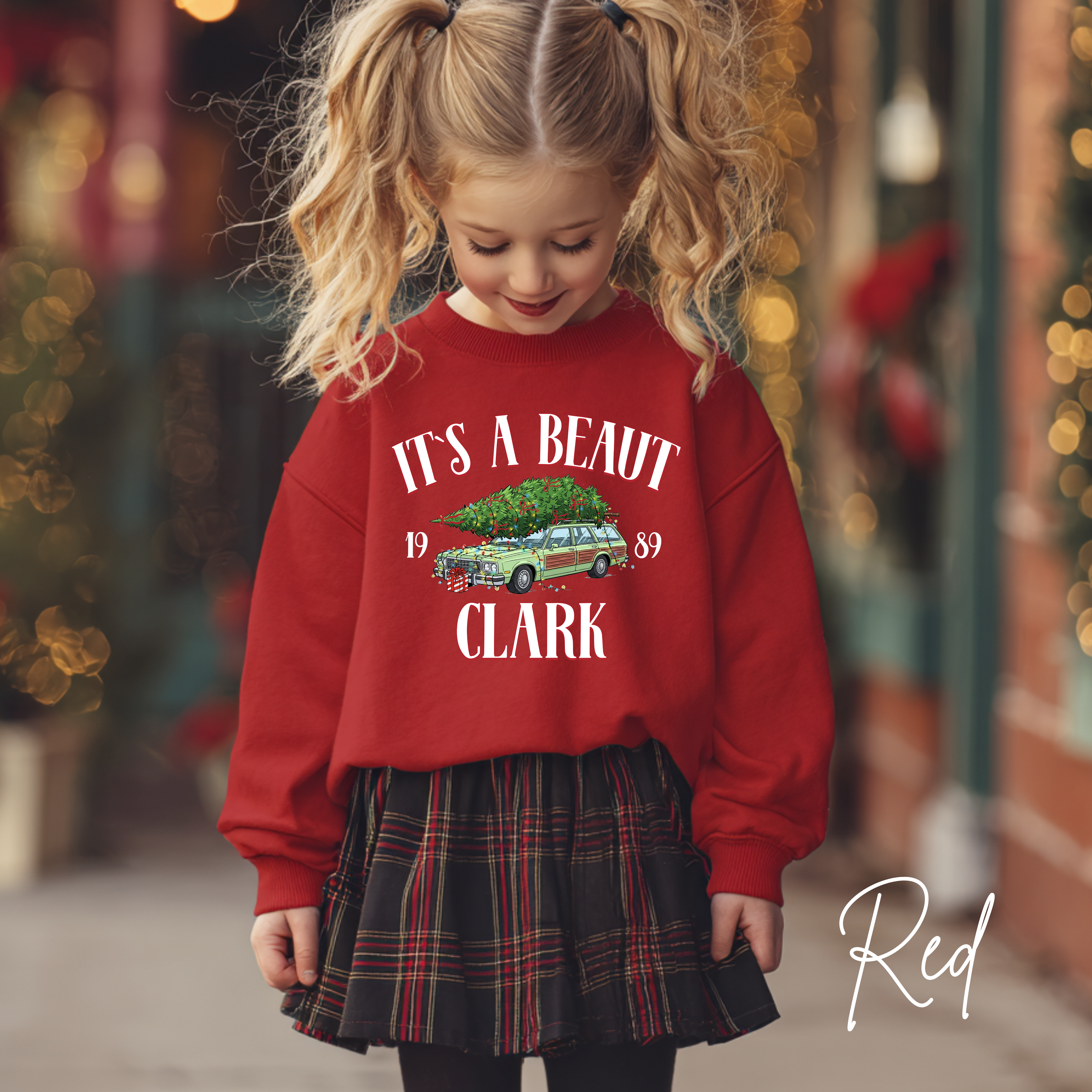 It’s a Beaut, Clark Kids Christmas Sweatshirt 🎄 | Griswold Wagon Holiday Pullover Design Gildan 18000B Sweatshirt