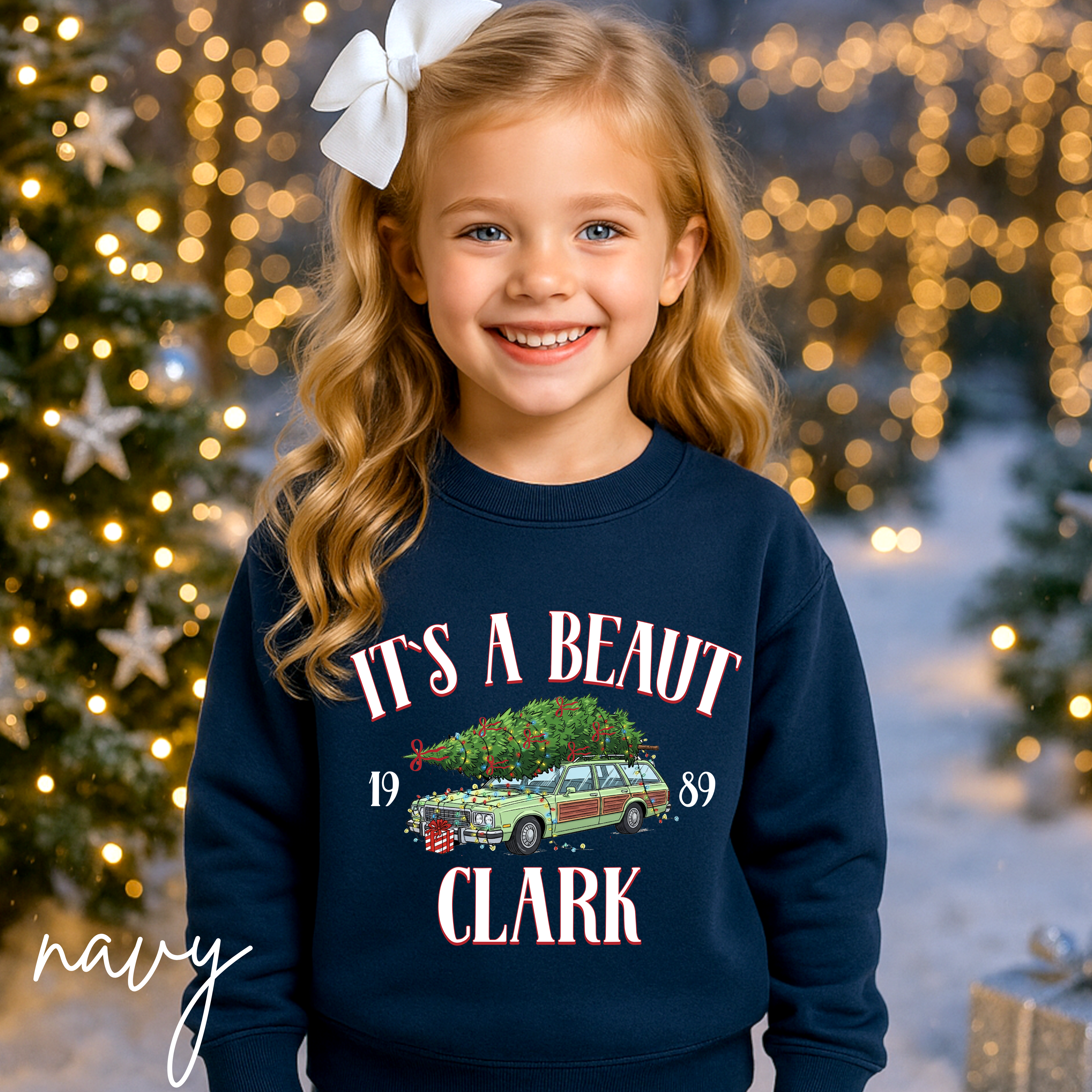 It’s a Beaut, Clark Kids Christmas Sweatshirt 🎄 | Griswold Wagon Holiday Pullover Design Gildan 18000B Sweatshirt