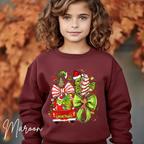 Grinch Christmas Sweatshirt | Merry Grinchmas Holiday Gildan 18000B Sweatshirt
