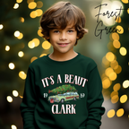 It’s a Beaut, Clark Kids Christmas Sweatshirt 🎄 | Griswold Wagon Holiday Pullover Design Gildan 18000B Sweatshirt