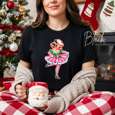 🎀 “Candy Cane Christmas Cutie” | Bella Canvas Vintage Cartoon Christmas T-Shirt🎀