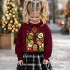 Holiday Movie Characters Kids Sweatshirt | Rudolph, Frosty, Kevin, Buddy, Santa & Grinch Gildan 18000B Sweatshirt