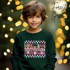 Children’s Christmas Sweatshirt | Watercolor Nutcracker Soldiers Design Gildan 18000B Sweatshirt