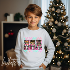 Children’s Christmas Sweatshirt | Watercolor Nutcracker Soldiers Design Gildan 18000B Sweatshirt