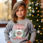 Kids Nutcracker Snowglobe Christmas Sweatshirt | The Most Wonderful Time of the Year Gildan 18000B Sweatshirt