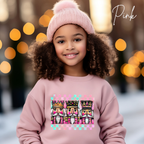 Children’s Christmas Sweatshirt | Watercolor Nutcracker Soldiers Design Gildan 18000B Sweatshirt