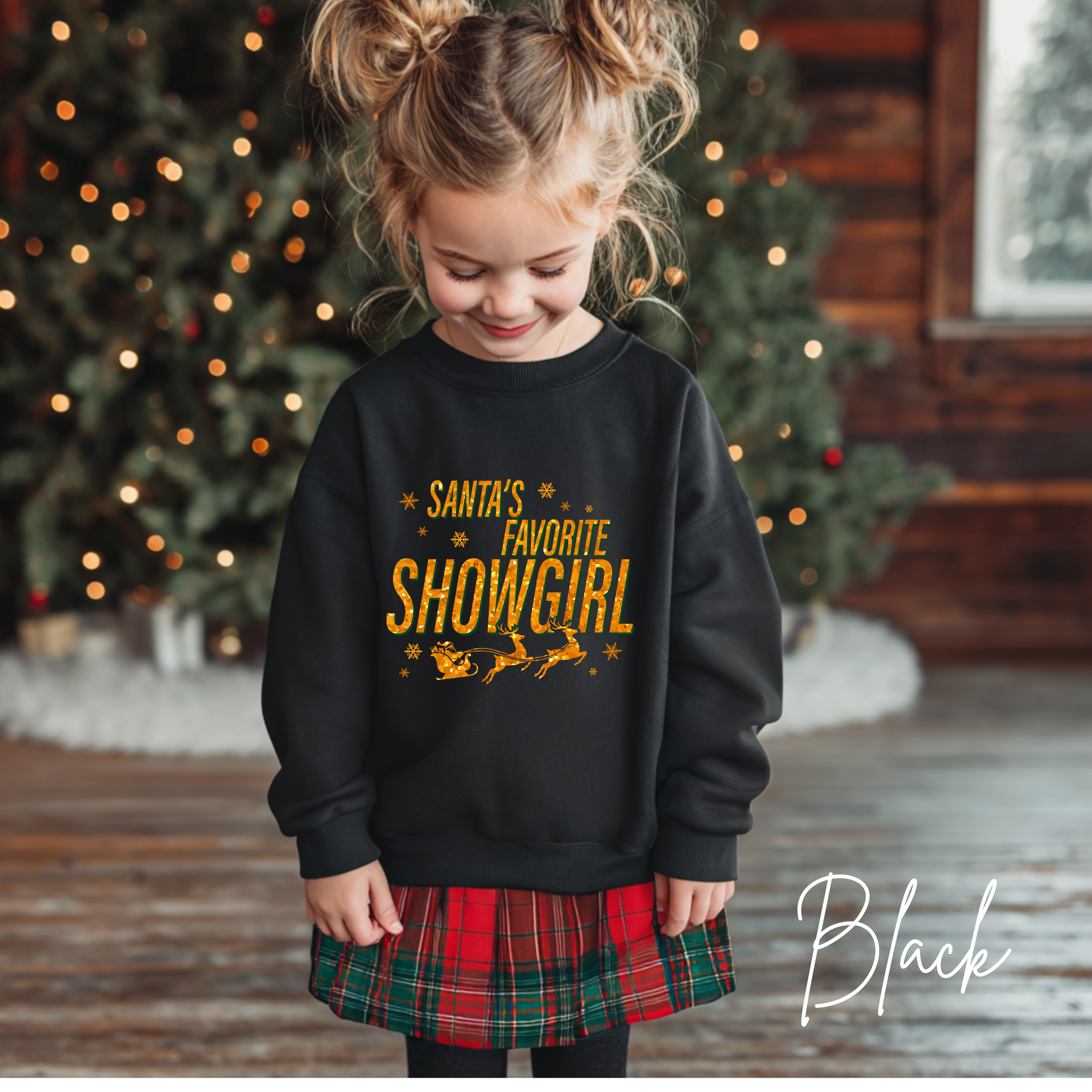 ✨ Santa’s Favourite Showgirl Kids Christmas Sweatshirt | Cozy Holiday Concert Vibes 🎄🌟