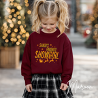 ✨ Santa’s Favourite Showgirl Kids Christmas Sweatshirt | Cozy Holiday Concert Vibes 🎄🌟
