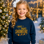 ✨ Santa’s Favourite Showgirl Kids Christmas Sweatshirt | Cozy Holiday Concert Vibes 🎄🌟
