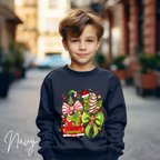 Grinch Christmas Sweatshirt | Merry Grinchmas Holiday Gildan 18000B Sweatshirt
