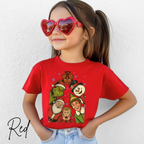 Christmas Squad Kids Tshirt | Classic Holiday Icons Circle Design Bella Canvas 3001Y T-shirt