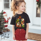 Christmas Squad Kids Tshirt | Classic Holiday Icons Circle Design Bella Canvas 3001Y T-shirt
