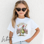 🎄✨ Whoville Christmas Kids T-Shirt | Holiday Grinch-Inspired Tee with Pup & Town Scene  Bella Canvas 3001Y 🐶🎅