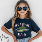 Kids “It’s a Beaut, Clark” Christmas T-Shirt 🎄🚗🎁 | Cute Griswold Wagon Holiday Bella Canvas 3001YTee