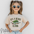 Kids “It’s a Beaut, Clark” Christmas T-Shirt 🎄🚗🎁 | Cute Griswold Wagon Holiday Bella Canvas 3001YTee