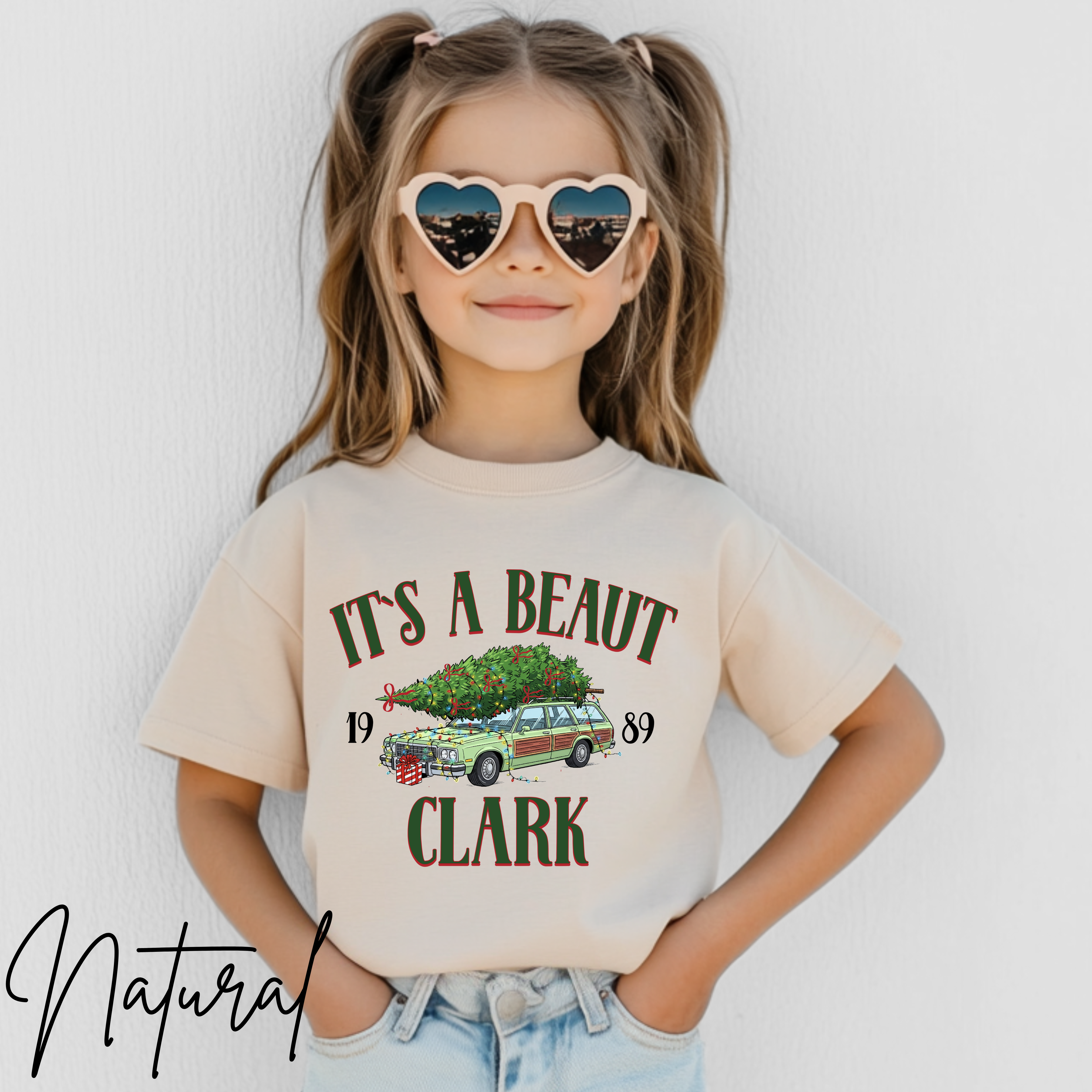 Kids “It’s a Beaut, Clark” Christmas T-Shirt 🎄🚗🎁 | Cute Griswold Wagon Holiday Bella Canvas 3001YTee