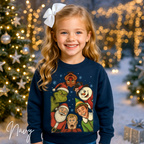 Holiday Movie Characters Kids Sweatshirt | Rudolph, Frosty, Kevin, Buddy, Santa & Grinch Gildan 18000B Sweatshirt