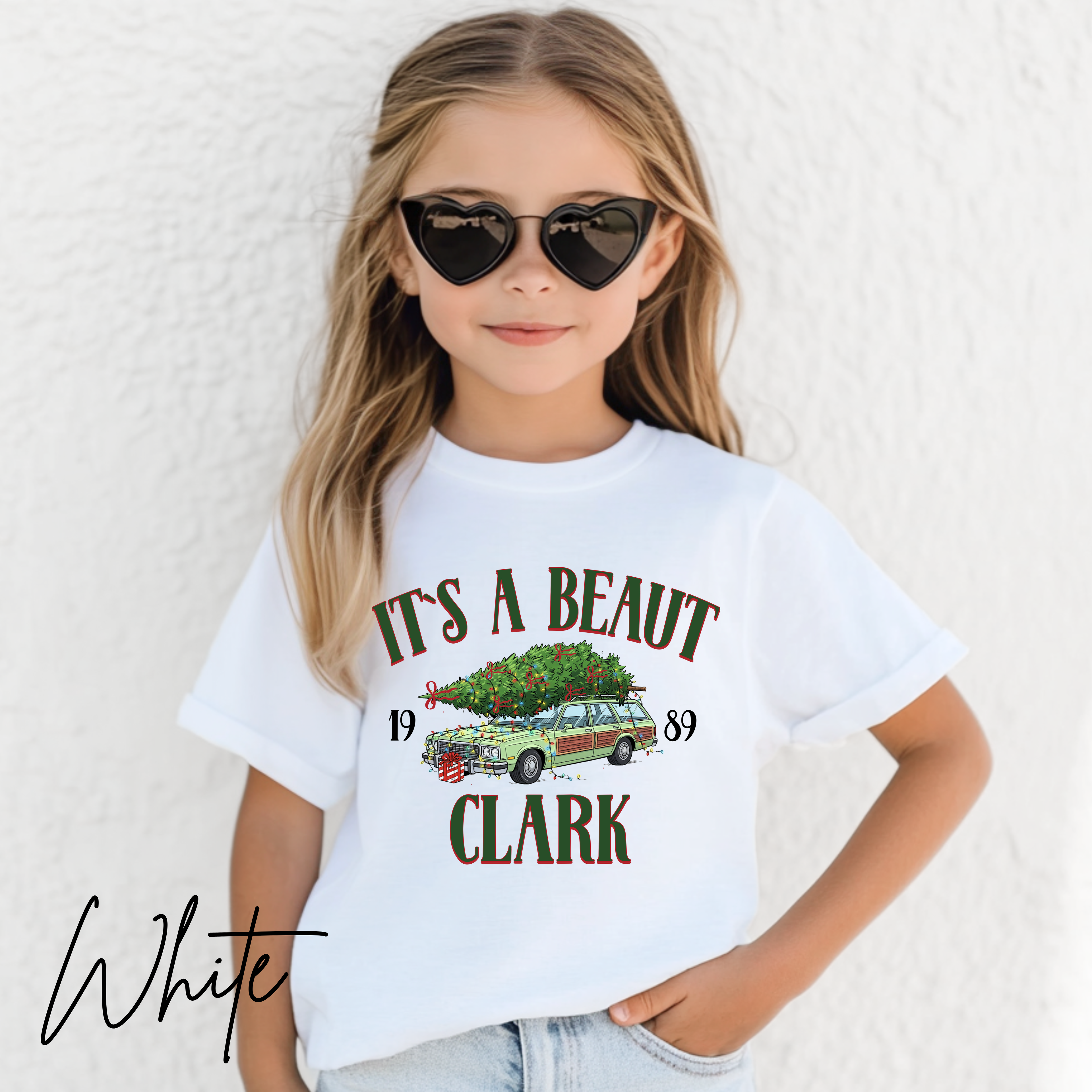 Kids “It’s a Beaut, Clark” Christmas T-Shirt 🎄🚗🎁 | Cute Griswold Wagon Holiday Bella Canvas 3001YTee