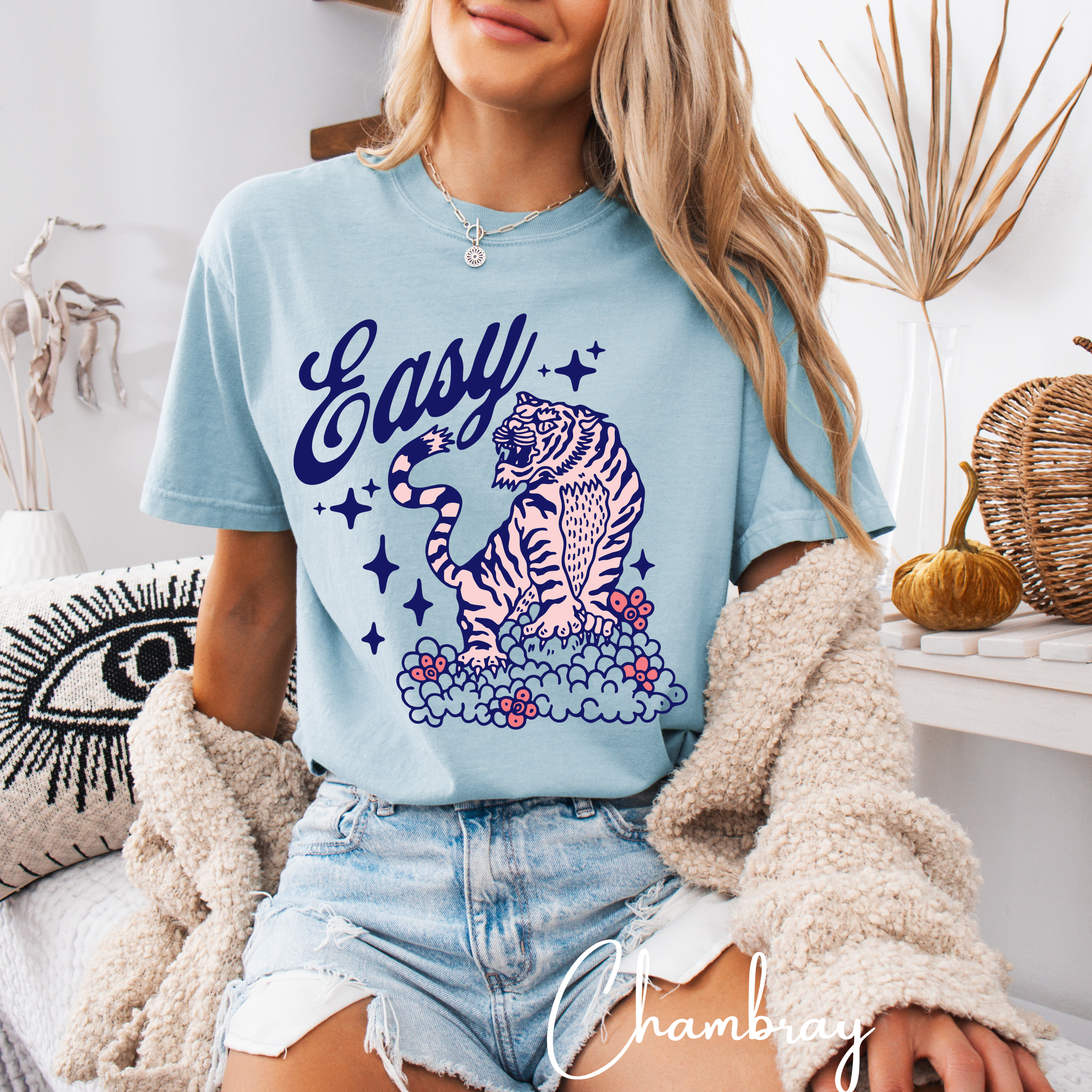 Relaxed ‘Easy Tiger’ Graphic Tee 😌🐅 – Comfort Colors 1717 Easy Tiger Shirt