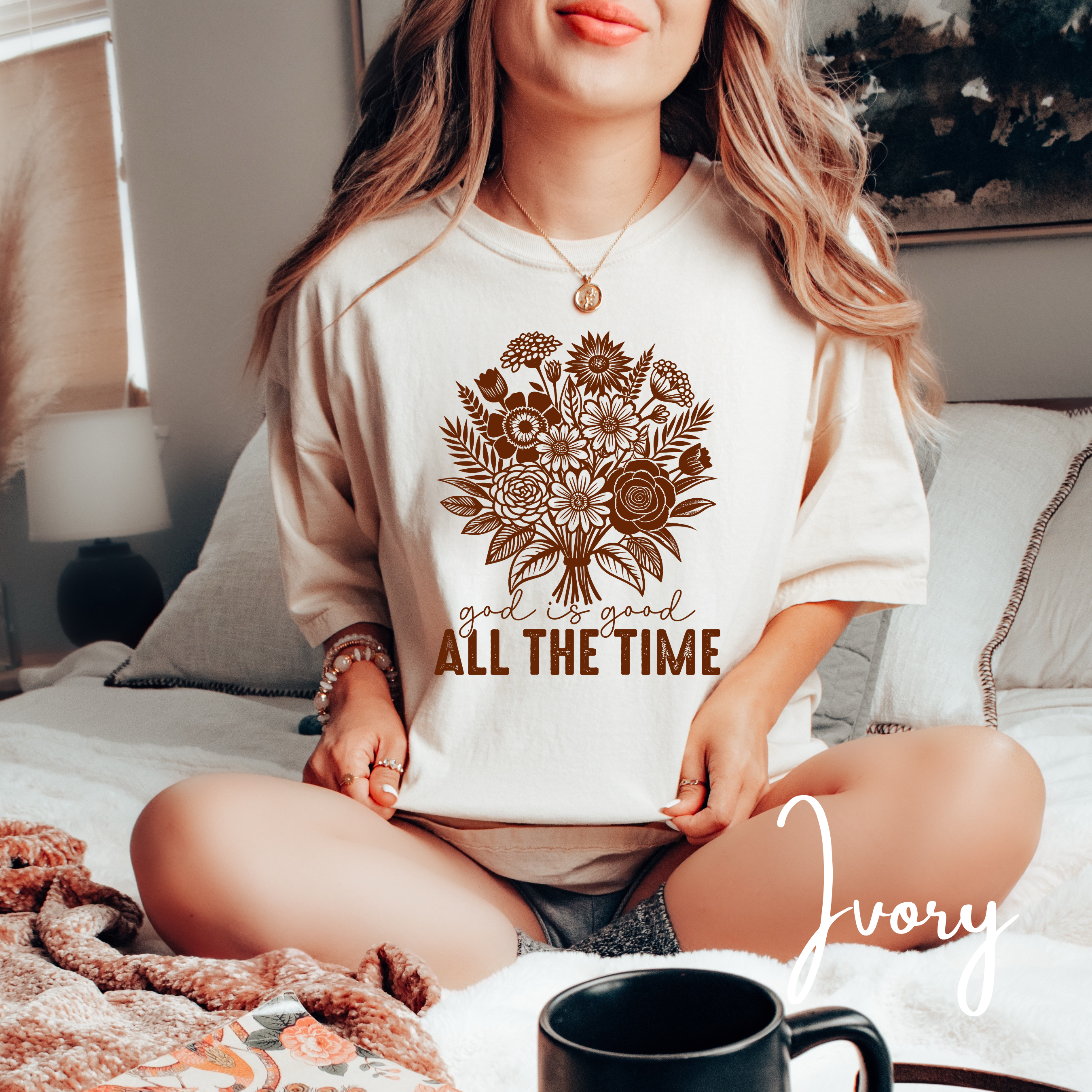 🌼 God Is Good All The Time – Floral Christian Tee | Comfort Colors 1717  Tshirt 🌼