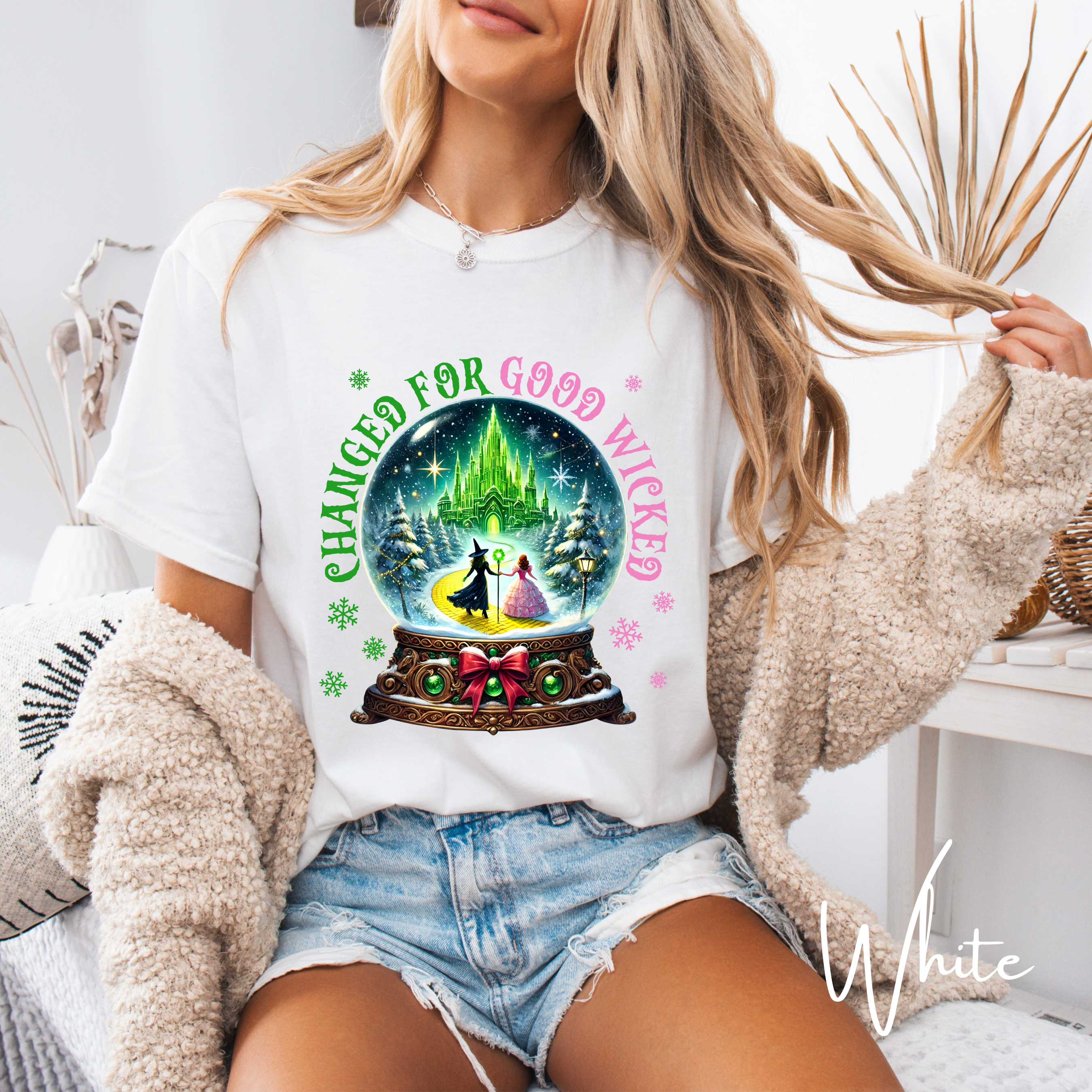 ❄️💚✨Changed for Good | Wicked Snow Globe Comfort Colors Tee | Emerald City Dreamscape | Comfort Colors 1717
